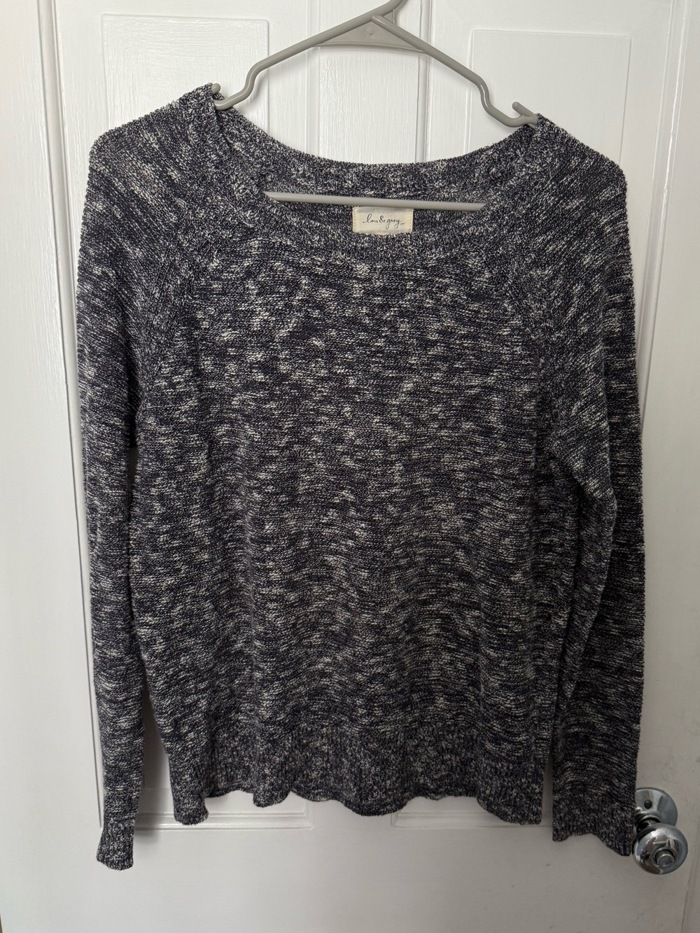Lou and grey loft navy and white crew neck sweater